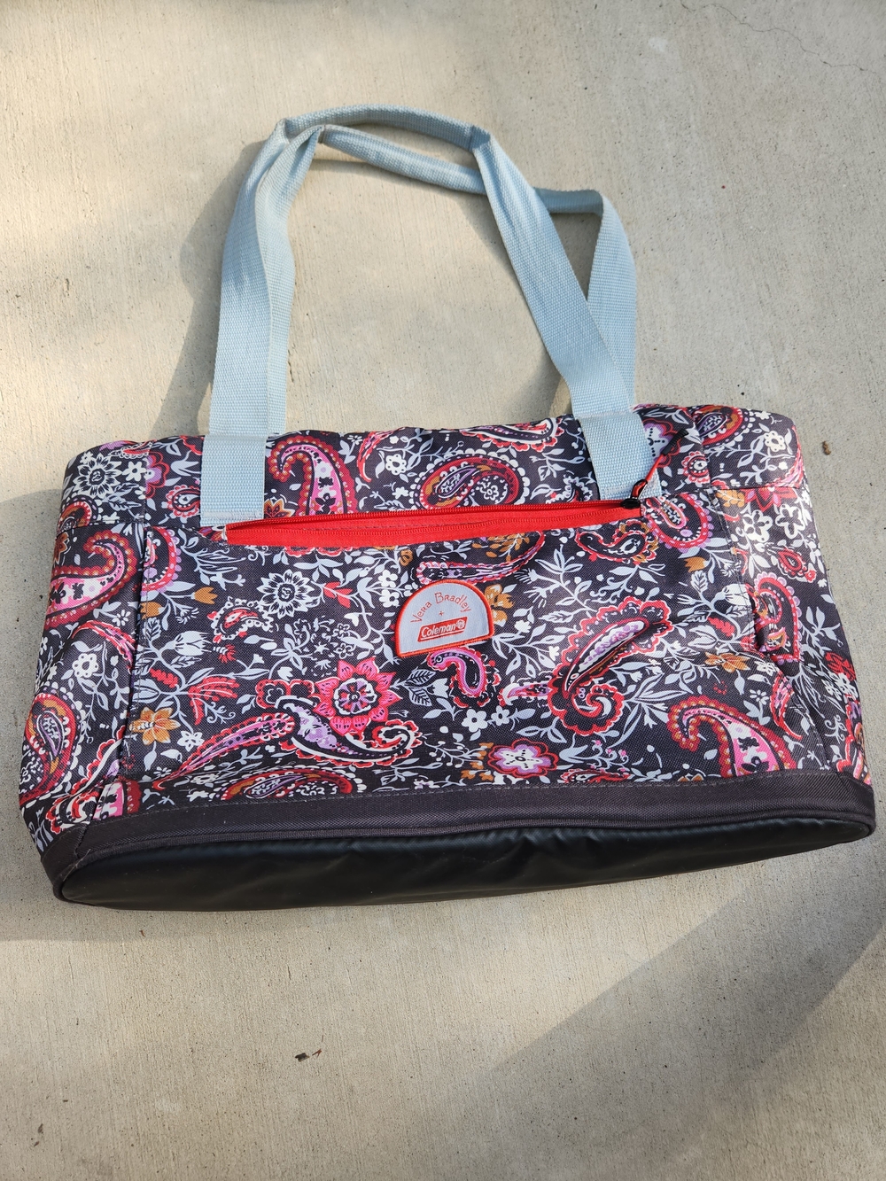 Vera Bradley Coleman Paisley Floral Insulated Cooler Bag Shoulder Strap